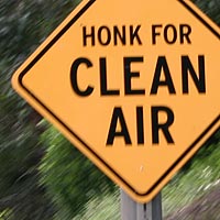 Honk For Clean Air intervention